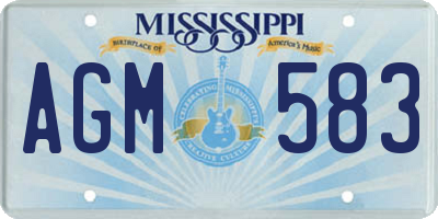 MS license plate AGM583