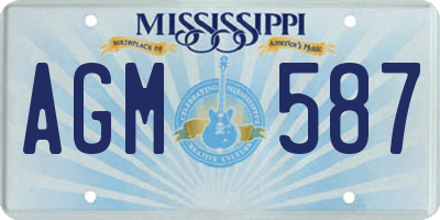MS license plate AGM587