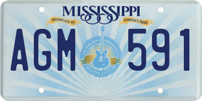 MS license plate AGM591