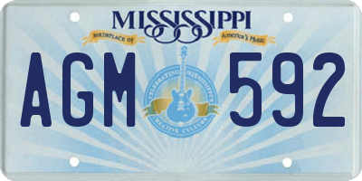 MS license plate AGM592