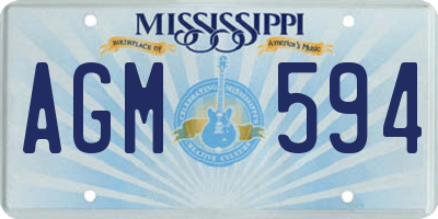 MS license plate AGM594