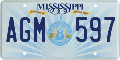 MS license plate AGM597