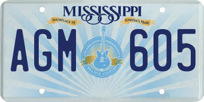 MS license plate AGM605