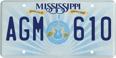 MS license plate AGM610