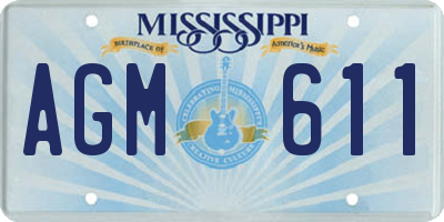MS license plate AGM611