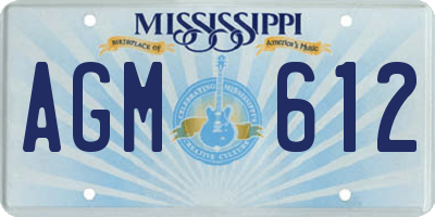 MS license plate AGM612