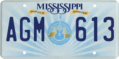 MS license plate AGM613