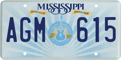 MS license plate AGM615