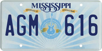 MS license plate AGM616