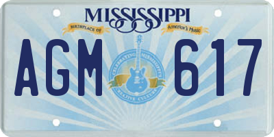 MS license plate AGM617