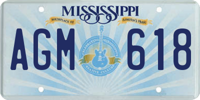MS license plate AGM618