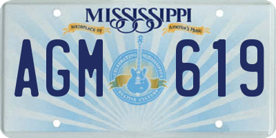 MS license plate AGM619