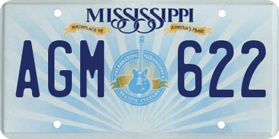 MS license plate AGM622