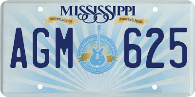 MS license plate AGM625