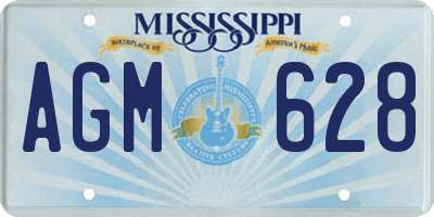 MS license plate AGM628
