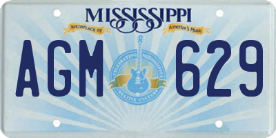 MS license plate AGM629