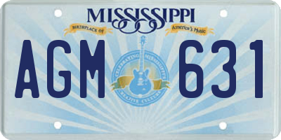 MS license plate AGM631