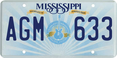 MS license plate AGM633