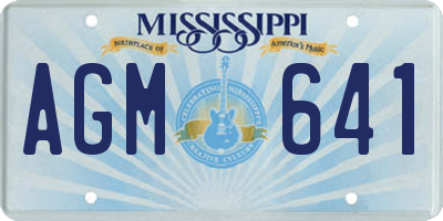 MS license plate AGM641