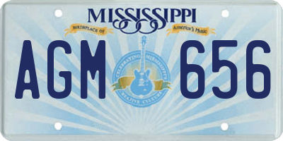 MS license plate AGM656