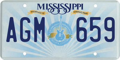 MS license plate AGM659
