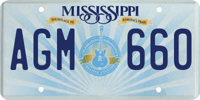 MS license plate AGM660