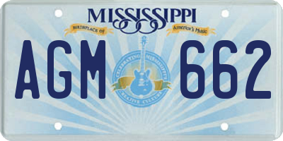 MS license plate AGM662