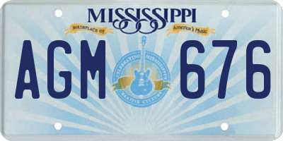 MS license plate AGM676
