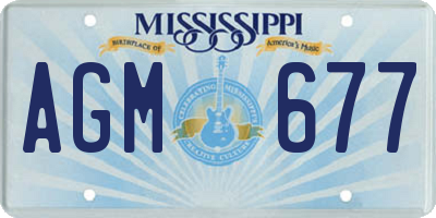 MS license plate AGM677