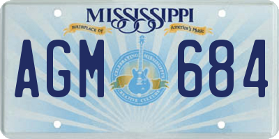 MS license plate AGM684