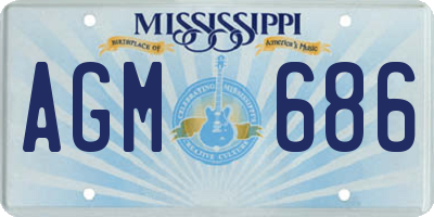 MS license plate AGM686