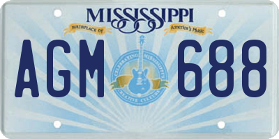 MS license plate AGM688