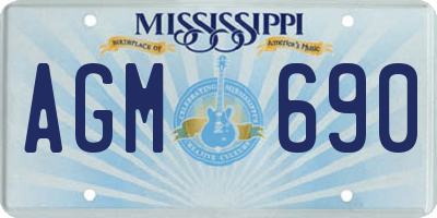 MS license plate AGM690