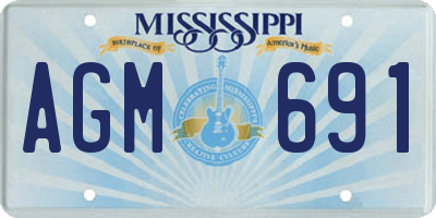 MS license plate AGM691