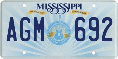 MS license plate AGM692