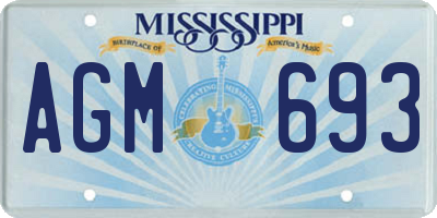 MS license plate AGM693