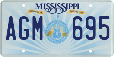 MS license plate AGM695
