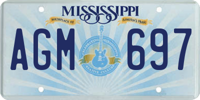 MS license plate AGM697
