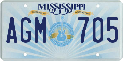MS license plate AGM705