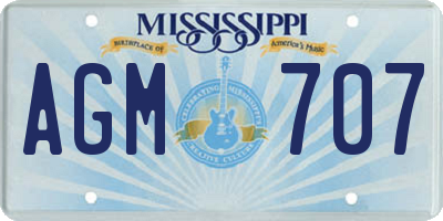 MS license plate AGM707