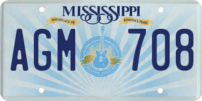 MS license plate AGM708