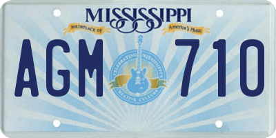 MS license plate AGM710