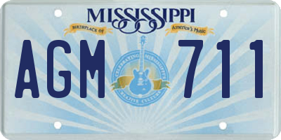 MS license plate AGM711