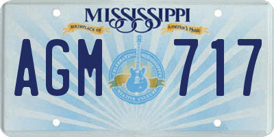 MS license plate AGM717
