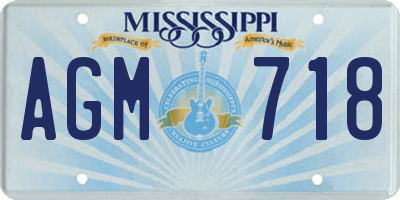 MS license plate AGM718