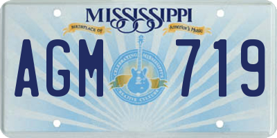 MS license plate AGM719