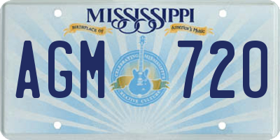 MS license plate AGM720