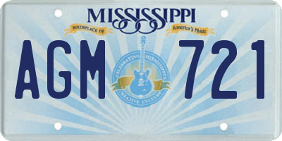 MS license plate AGM721