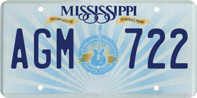 MS license plate AGM722