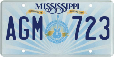 MS license plate AGM723